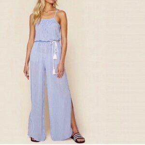 Faithfull The Brand Blue Striped Jumpsuit Playsuit